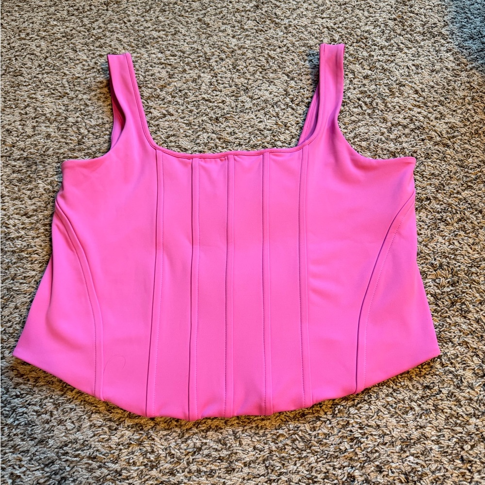 Express Vibrant Pink Corsette Tank